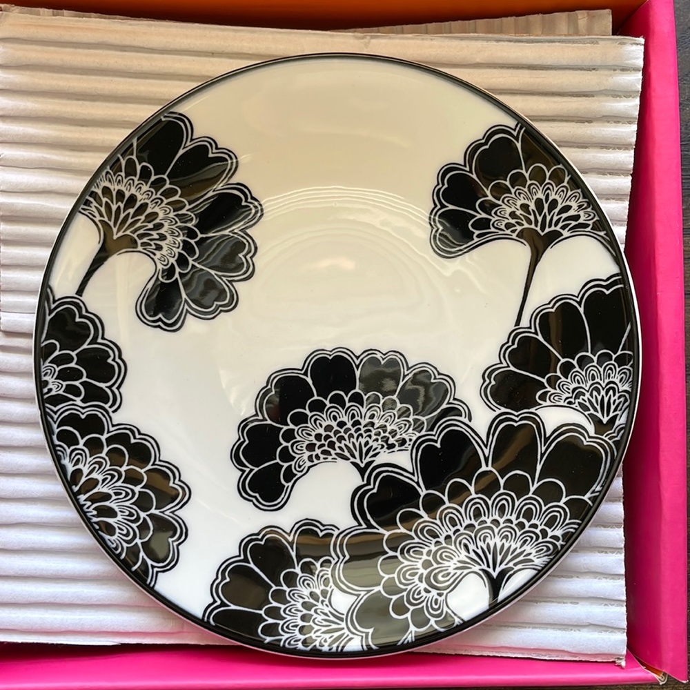 KATE SPADE Japanese floral tidbit plates set of 4